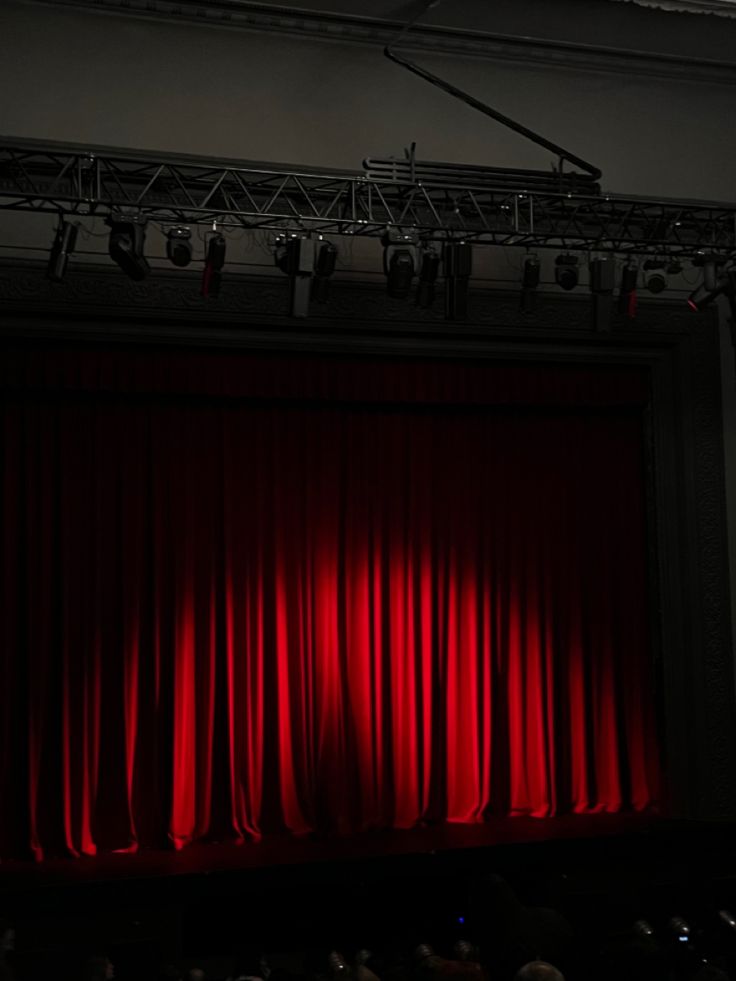 red theater drapes