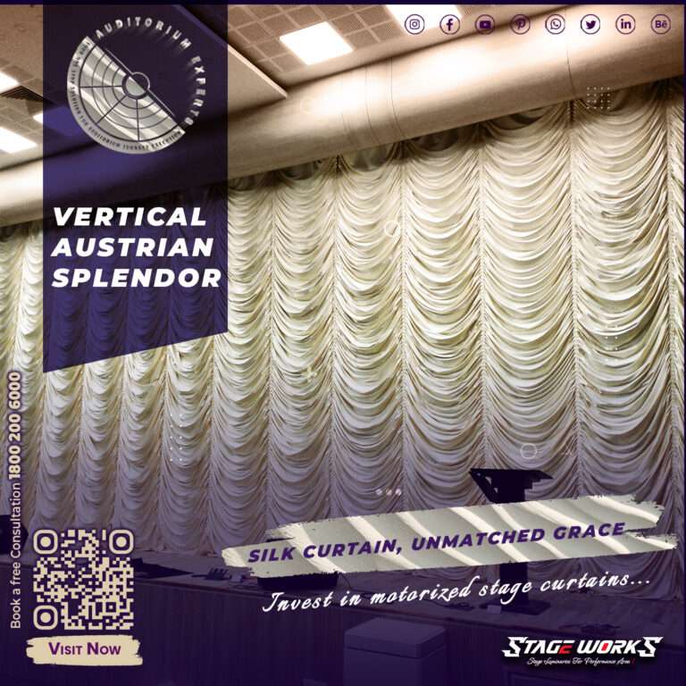 Vertical Uplift Stage Front Curtains